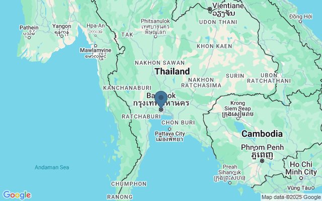 Kaart met locatie Koninklijk Paleis Bangkok